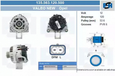 CV PSH 135563120500 -  Генератор
